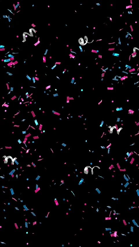 Confetti explosion, set of several colors - vertical format - 3D rendering Vidéo 303221625