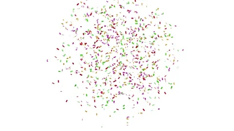 Confetti explosion with transparent background. Celebration Party Burst Effect Stock Footage 316725898