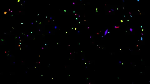 Confetti Explosion on White Background, Celebration Party Effect, Festive Event  Stock Footage 303196593