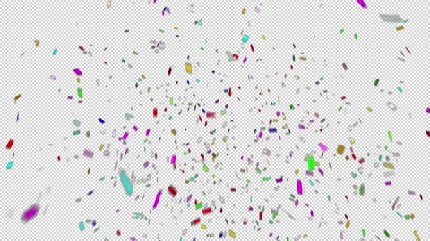 Confetti Explosions 4 in 1 Alpha Channel Video stock 159633998