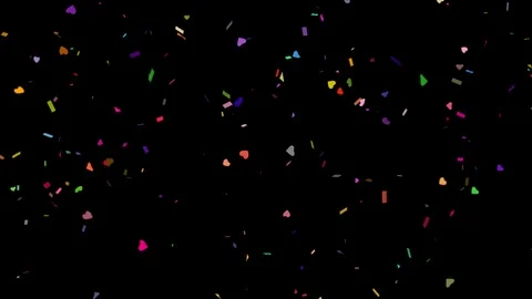 Confetti Explosions With Alpha Channel Stock Footage 102309708