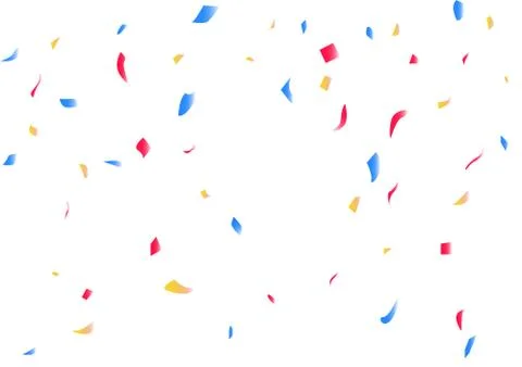 Confetti fall using for decoration, greeting card celebration festival Stock Illustration