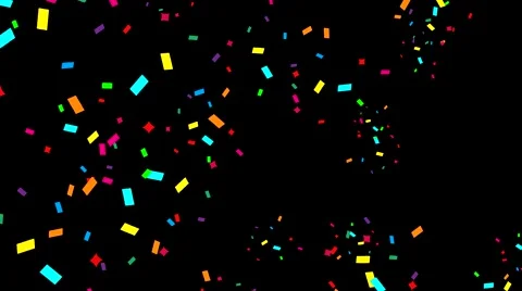 Confetti Falling 3D Animation Stock Footage 40155111