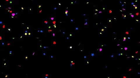 Confetti Falling with alpha channel (no background) Stock Footage 81746562