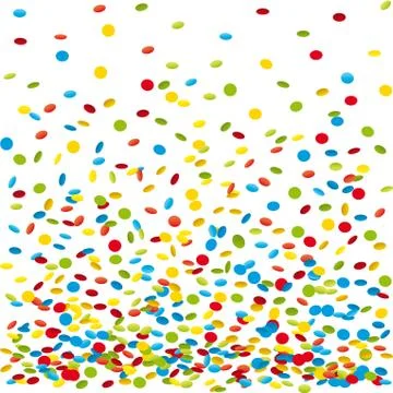 Confetti falling background. Isolated and brilliant colors. Stock Illustration