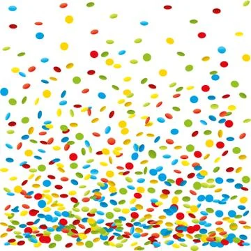 Confetti falling background. Isolated and brilliant colors. Stock Illustration