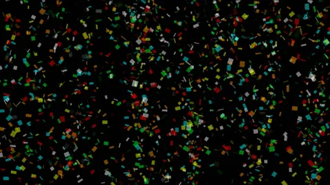 Confetti Falling Celebration  Animation Backdrop Stock-Footage 148253124