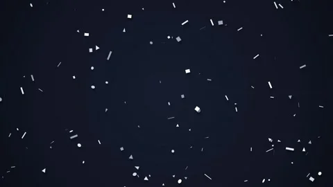 Confetti Falling on Dark Background - Celebration, Party, Festive Atmosphere Stock Footage 348073433