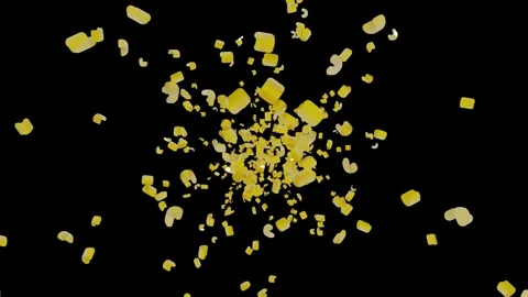 Confetti falling down on Alpha Channel Background Stock Footage 141389446