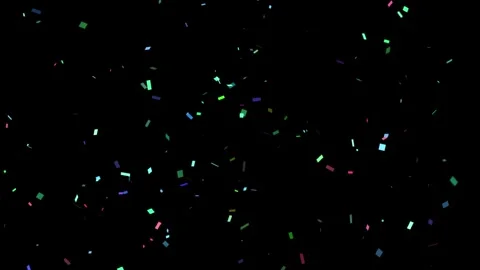 Confetti falling down slowly multicolored pieces celebration overlay footag.. Stock Footage 327567707