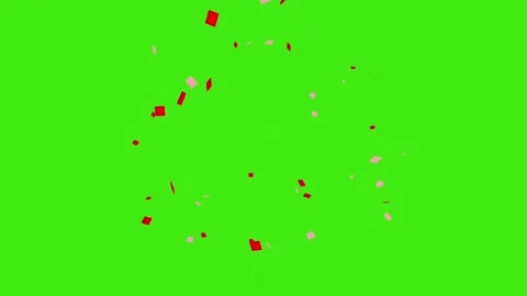 Confetti falling on green screen animation. Stock Footage 227671925