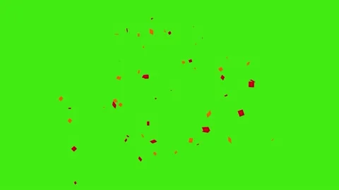 Confetti falling on green screen animation. Stock Footage 227671936
