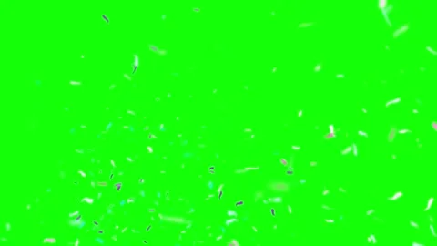 Confetti falling on green screen background Stock-Footage 338221030