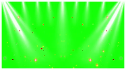 Confetti falling on green screen. Festive party background with bright stage Video stock 340942021