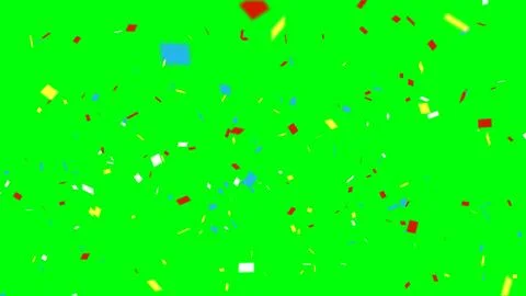Confetti falling on green screen Ilustración de archivo