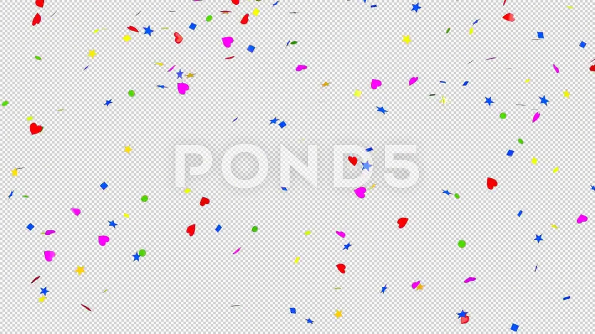 Color Paper Confetti Falling loop HD, Stock Video