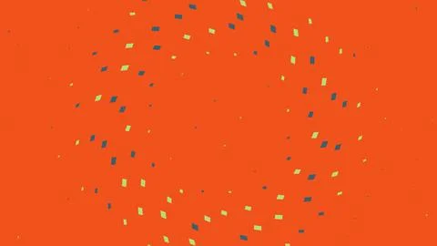 Confetti falling on orange background Stock Illustration