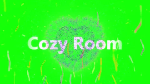 Confetti falling over green screen with glowing particle heart Stock Footage 338389570