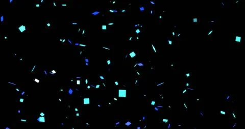 Confetti falling party popper explosion motion graphic. Ideal for graduatio.. Illustrazione stock
