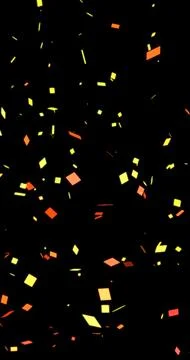 Confetti falling party popper explosion motion graphic. Ideal for graduatio.. Stock Illustration