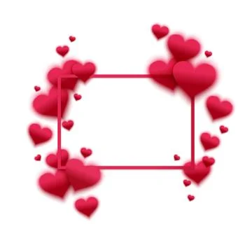 Confetti falling from red hearts Stock Illustration