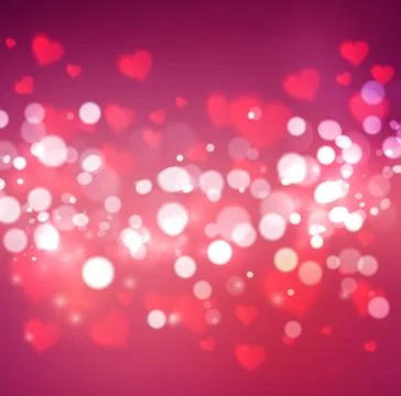 Confetti falling from red hearts Stock Illustration