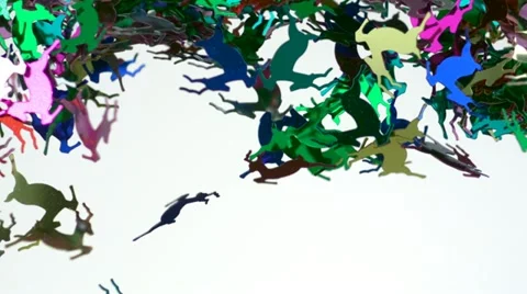 Confetti falling, Slow Motion Stock Footage 11142667