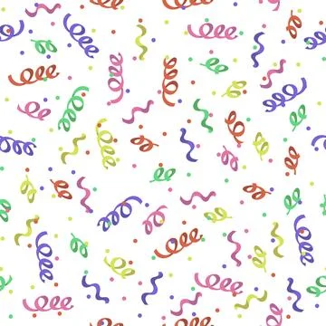 Confetti falling on white background. Party festive firework. Carnival confet Stock Illustration