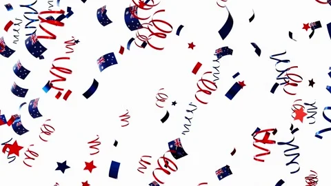 Confetti featuring the Australian flag Stock Footage 335216941