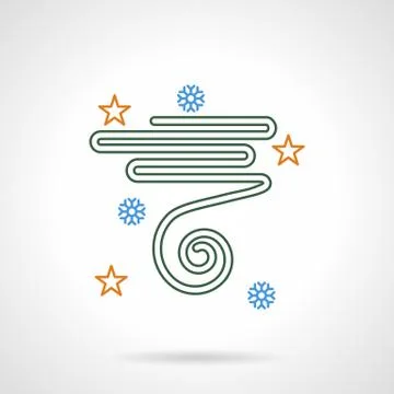 Confetti flat color line vector icon Stock Illustration