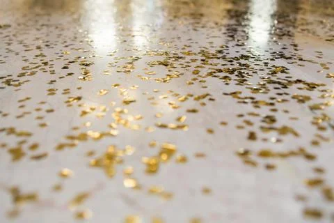 Confetti on the floor. background 스톡 사진
