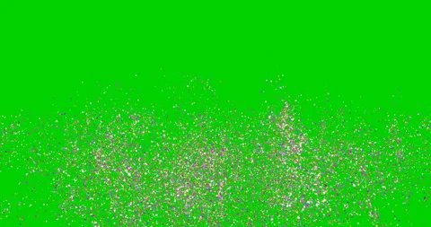 Confetti fly up and fall down on a green background. Stock Footage 118082696