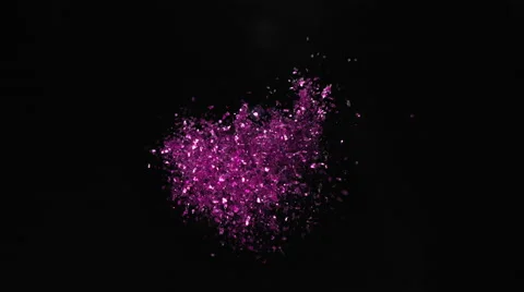 Confetti flying after exploded. Slow Motion. Stock Footage 55538343