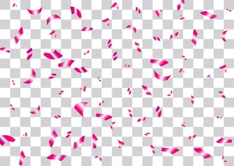Confetti foil transparent background Stock Illustration