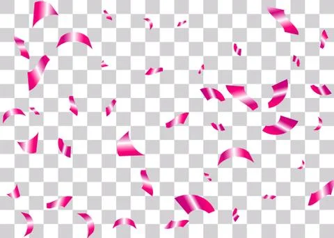 Confetti foil transparent background Stock Illustration