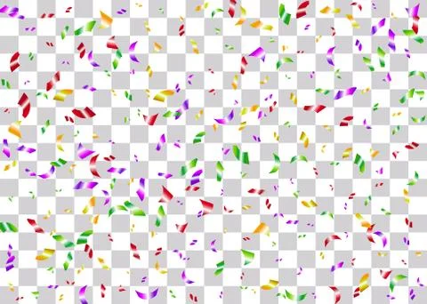 Confetti foil transparent background Stock Illustration