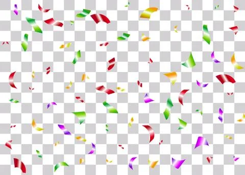 Confetti foil transparent background Stock Illustration