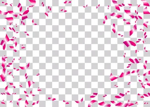 Confetti foil transparent background Stock Illustration