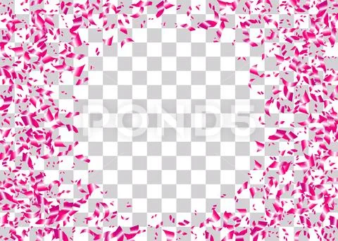 Confetti foil transparent background Stock Illustration