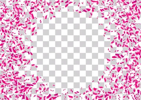 Confetti foil transparent background Illustrazione stock