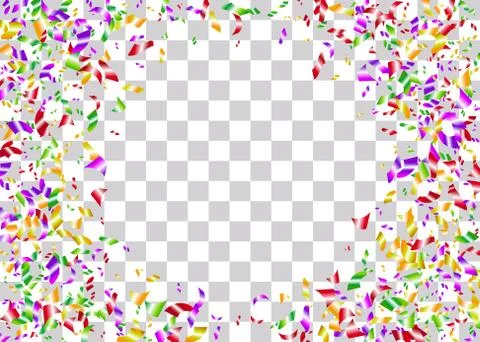 Confetti foil transparent background Stock Illustration