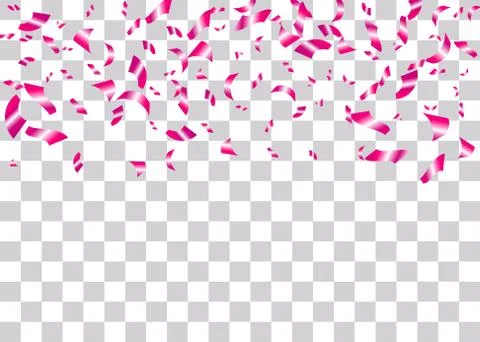 Confetti foil transparent background Stock Illustration