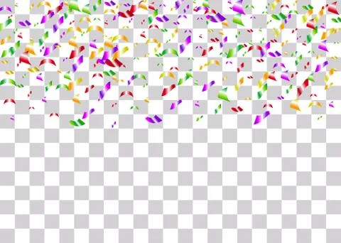 Confetti foil transparent background Illustrazione stock