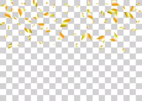 Confetti foil transparent background Stock Illustration