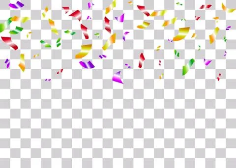 Confetti foil transparent background Stock Illustration
