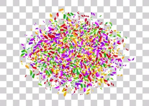 Confetti foil transparent background Stock Illustration