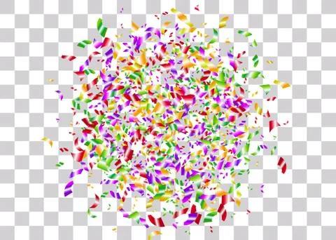 Confetti foil transparent background Stock Illustration