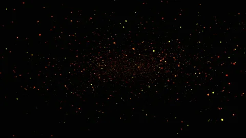 Confetti Glitter Multicolor Particle Falling in Black Background 4K Motion Stock Footage 144828983