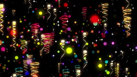 Confetti Glitters Colored Background Looped Video Vídeos de archivo 148135715