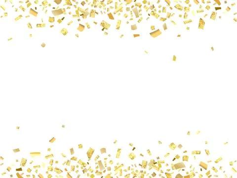 Confetti gold abs Stock Illustration